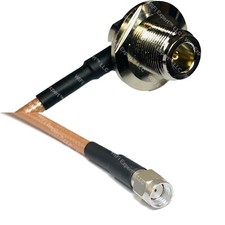 RG400 N Female Bulkhead Angle to RP-SMA MALE RF Cable FAST-SHIP LOT