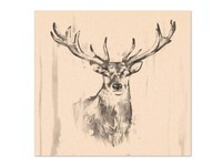 20 Servietten 3-Lagig 1/4-Falz 33 X 33 Cm Deer Wald Hirsch Wild Jagd Tier