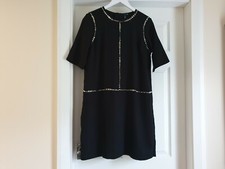 Dress "S.Oliver"Denim With Metal Ornaments Black Size:12 (UK) Eur 40 SALE