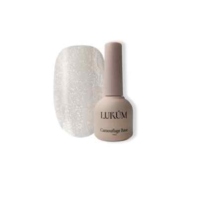 LUKUM NAILS Glitter Rubber Cover Base 10ml LED UV Color Base Gel Nail Polish