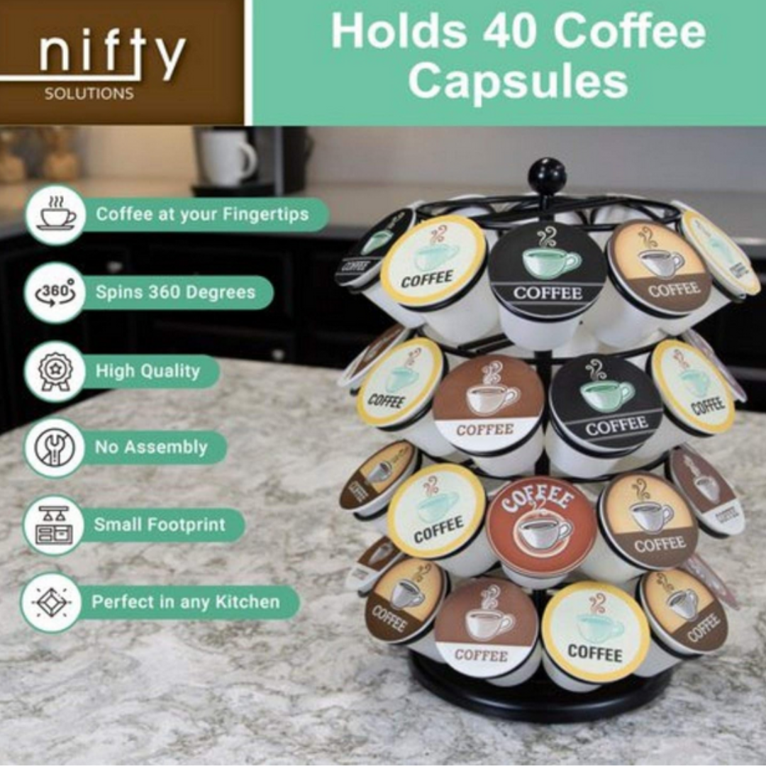 40 Keurig K Cup Holder Coffee Pod Carousel Stand Storage Organizer