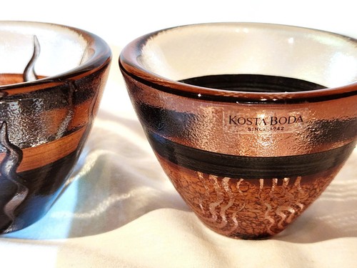 Kosta Boda TONGA Votives/Cups – Set of 2 – Designed by Monica Backstrom - EXC - Picture 4 of 6