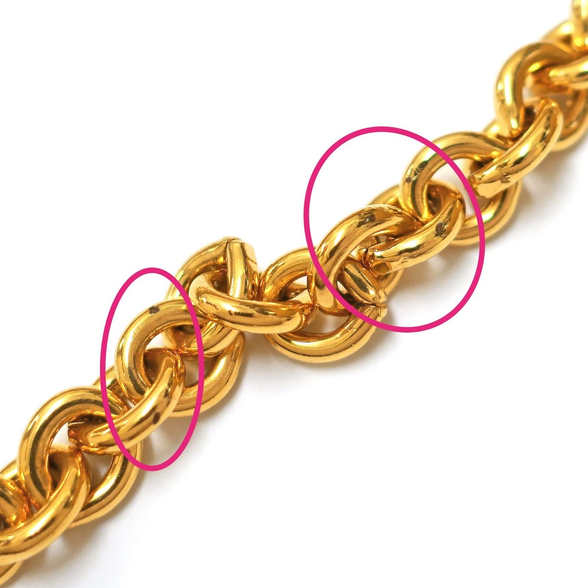 CHANEL Gold Plated CC Logos Charm Vintage Chain Necklace CHANEL Gold Plated CC Logos Charm Vintage Chain Necklace