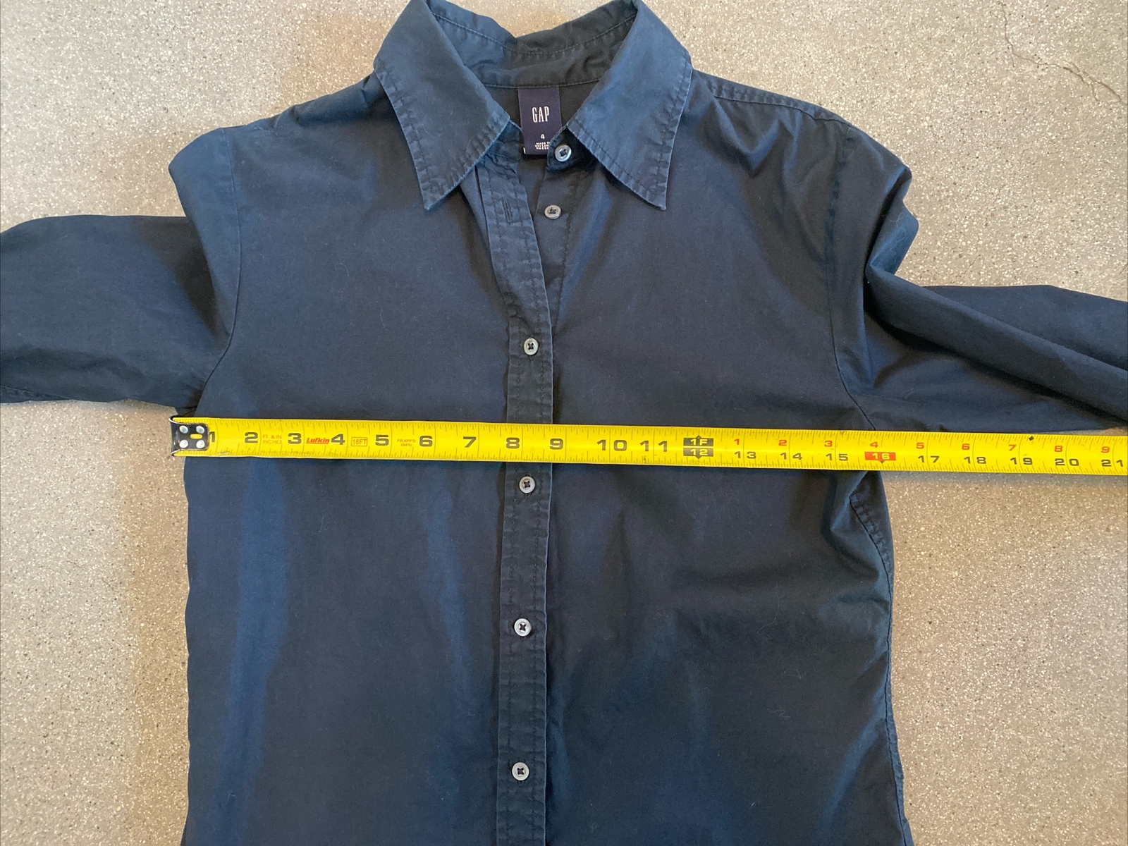 Gap black button front shirt wardrobe basic women… - image 7