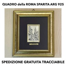 QUADRO della ROMA SPARITA - VIA DEL CAMPANILE DI BORGO Certificato ARGENTO 925