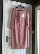Gina Bacconi Women’s Plus 3/4 Sleeve Shift Dress Pink Size 24 BRAND NEW