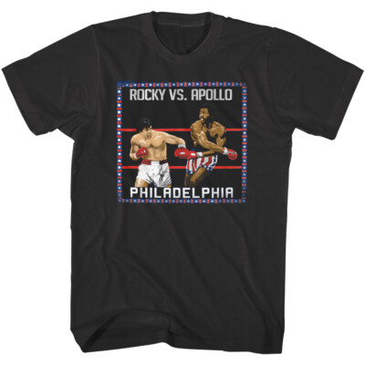Rocky vs Apollo Creed Men's T Shirt Philadelphia Boxing Superfight Champ Movie