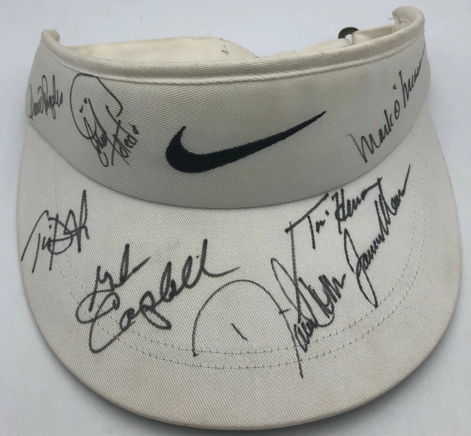 Glenn Campbell O'Meara Tori Hunter Autograph Golf Visor Hat PSA DNA Multi Signed - Image 2 of 4