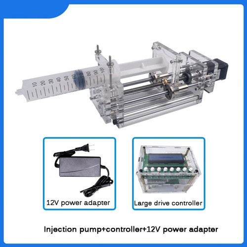 NUOVA DC 12V Laboratorio Micro Siringa Pompa Scrivania Precisione Iniezione Elettrica - Foto 7 di 16