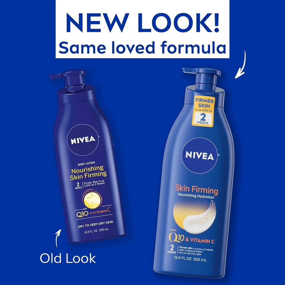 NIVEA 滋养肌肤紧致身体乳液 含 Q10 和维生素 C,16.9 液量盎司 — 第 3/4 张图片