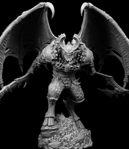 137 mm Lord of Slaughter MIT BASIS 137 MM antikes Harzmodell Miniaturharz - Bild 8 von 8