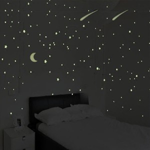 103pcs Stars Luminous Moon Wall Stickers Home Room Decor Glow In