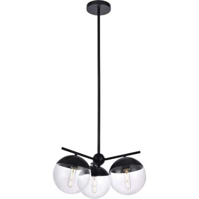 Chandelier Light Fixture Glass Shades Black Foyer Dining Room Kitchen Island 21''