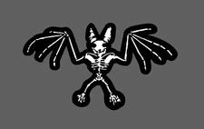 Bat Sticker Skeleton X-Ray Waterproof Animal Horror Scary Bones Gift NEW