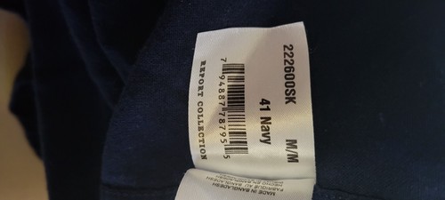 Report Collection Mens Medium Navy Linen Blend Long Sleeve Button Up Top - Picture 6 of 8