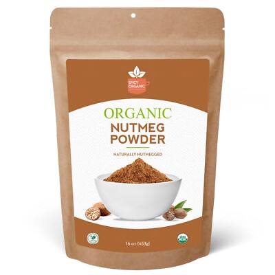 Ceylon Organic Nutmeg Powder - USDA Organic - Freshly Ground Nutmeg 4 oz