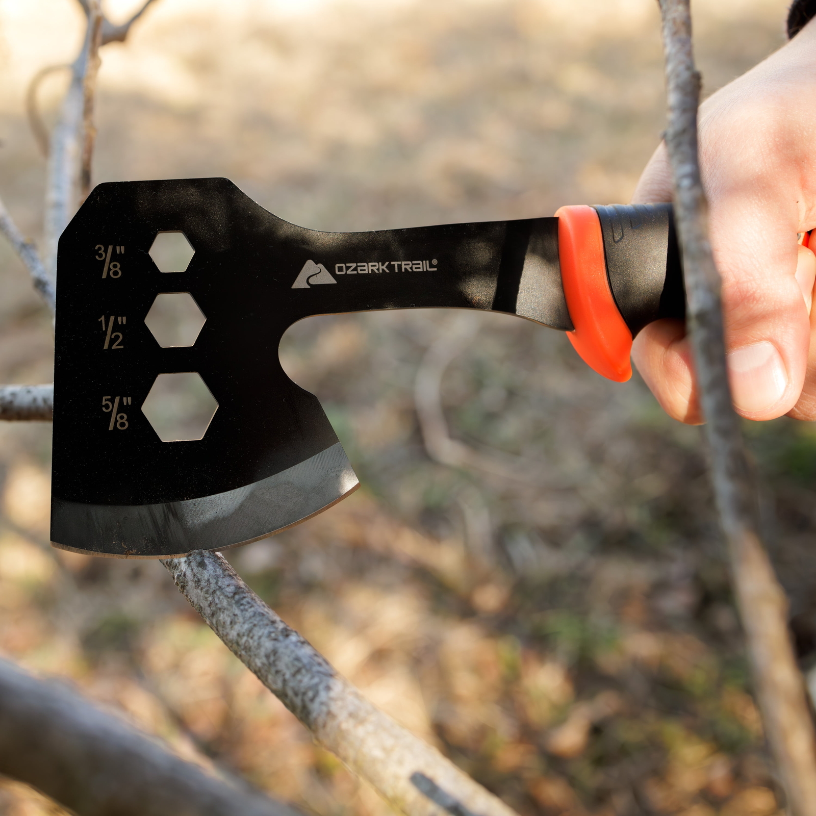 Ozark Trail 7piece Camping Tool Set with Hammer, Axe, and Batteries