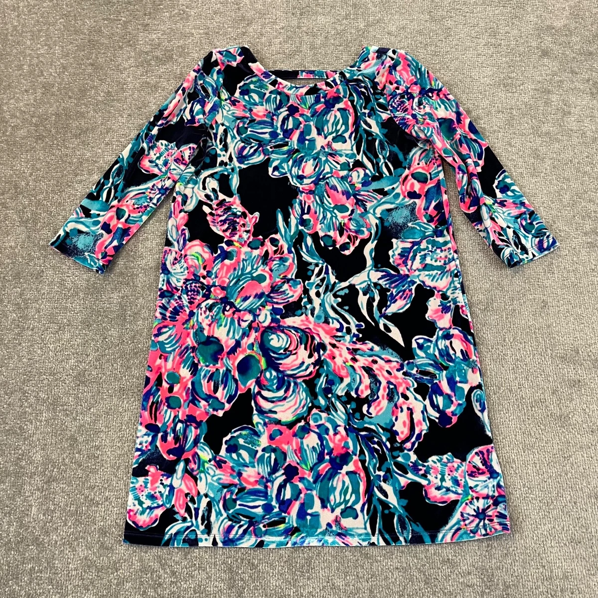 Robe Fille Lilly Pulitzer Fleurie Colorée - Taille 4T - Coton 100% - Occasion Très Bon état