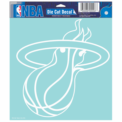 Miami Heat Car Window Decal 8 Die Cut White - Picture 1 of 1