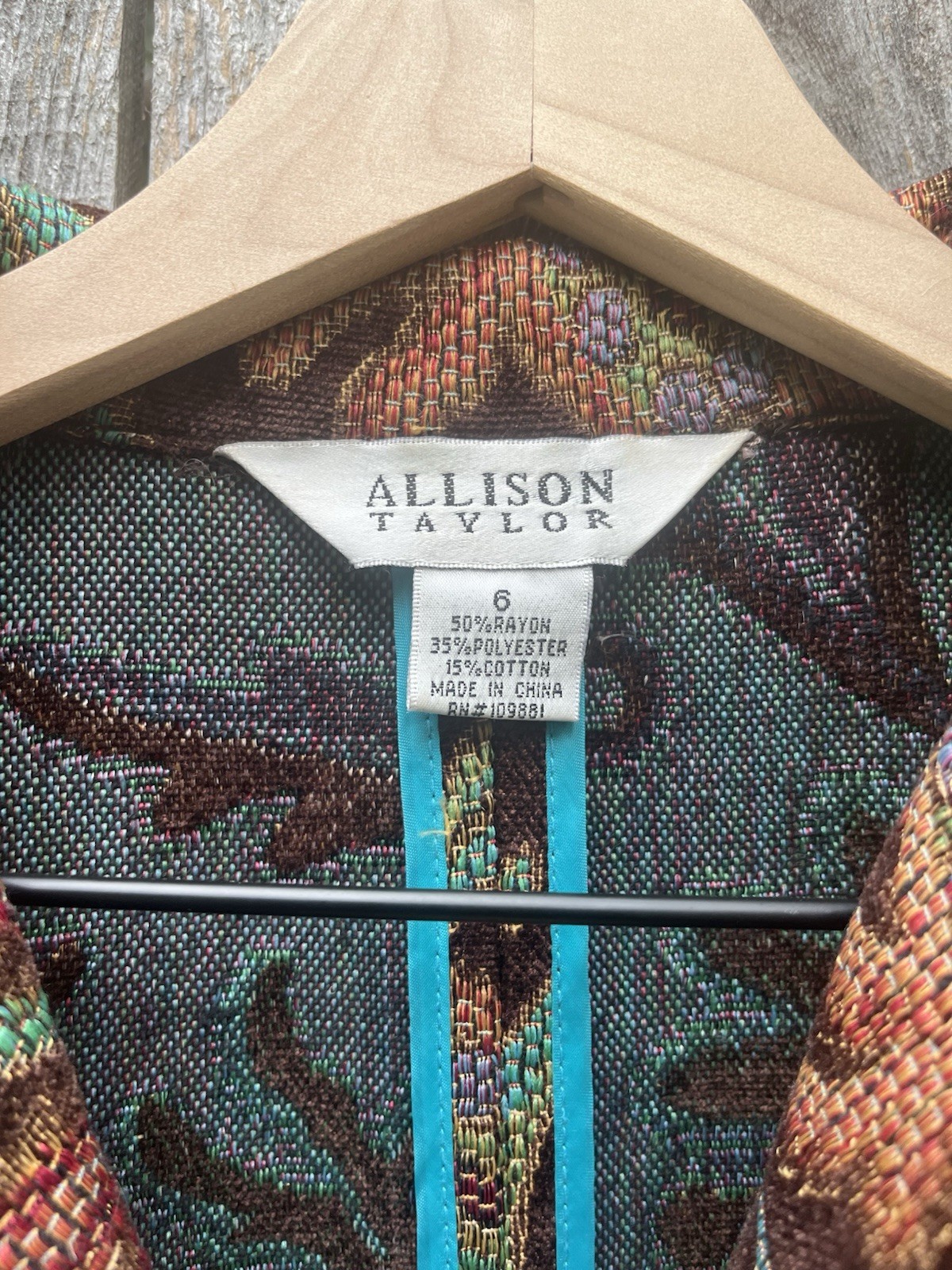 Vintage 1980s Tapestry Brocade Floral Frock Coat by Allison Taylor image 2