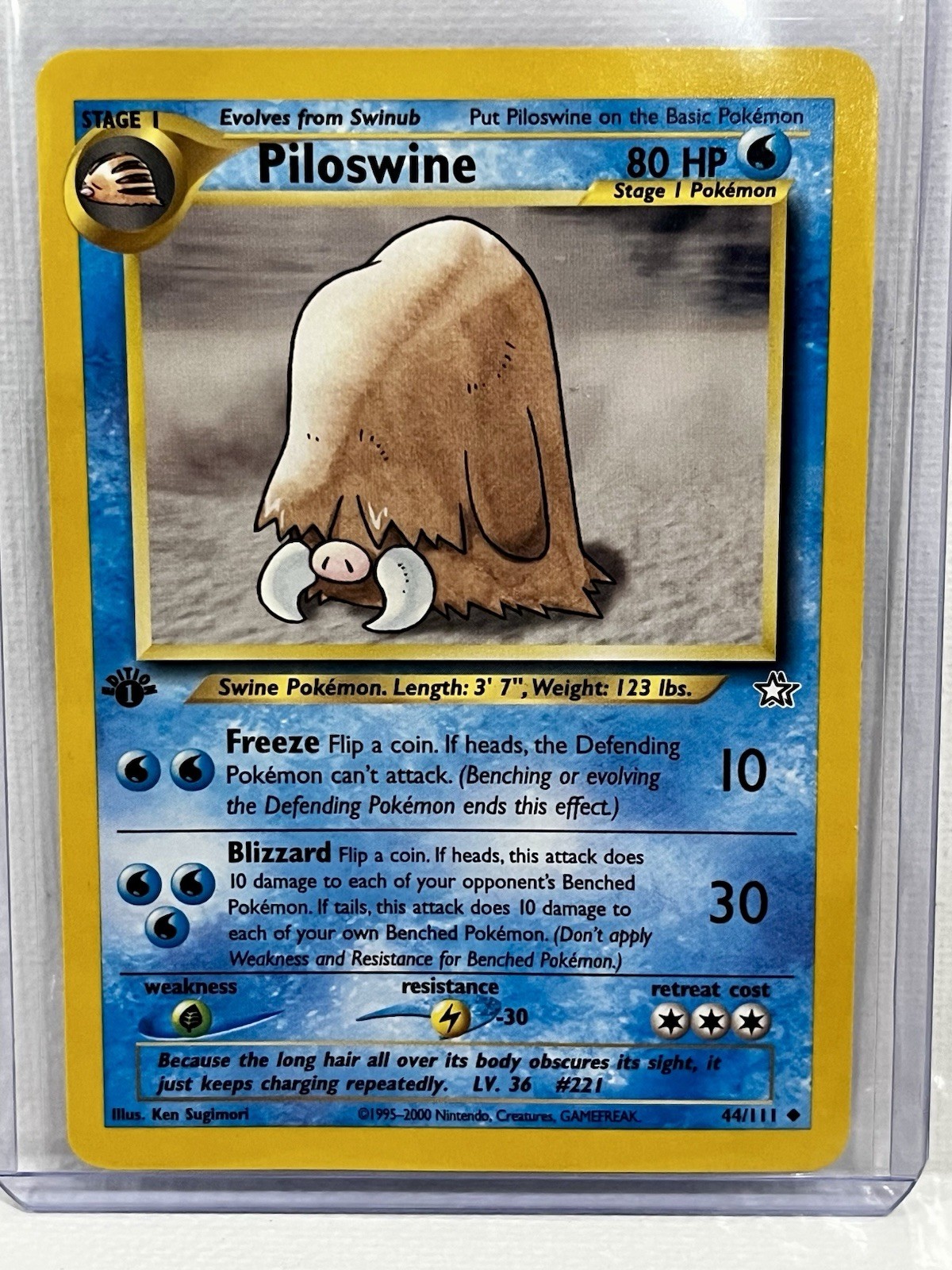 Piloswine 44/111 - 1st Edition Neo Genesis - Near Mint
