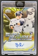 2025 Topps Chrome Black Ben Rice Super Futures Auto RC Gold Refractor #/50