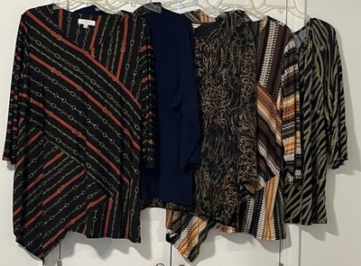 Lot Of 5 Women s Plus Size 2X Dressy Business Casual Pullovers Mixed Brands EUC