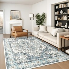 5x7 Washable Rug-Stain Resistant Area Rugs for Living Room, Ultra-Thin Vintag...