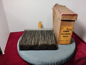 VTG NOS GERMAN KALSOMINE PAINT BRUSH # 284 BRISTLES IN RUBBER REMOVABLE HANDLE