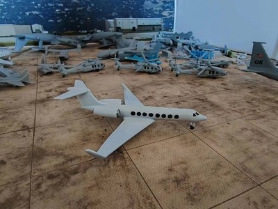 3D printed 1/400/700 model of the American Gulfstream G650 business jet