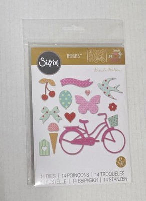 Sizzix- Die Cut Thinlits WHIMSY & DELIGHT 560695 Brenda Walton Bike