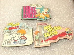 Retro! 3 Vintage 1996 School Of Rock Magnets~ The American Broadcasting Company!