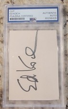 Former NYC Mayor Ed Koch Cut Autograph Signature PSA DNA Certified & Encased 