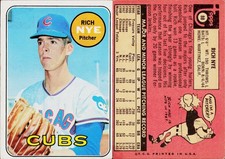 1969 Topps Baseball Card #88 Rich Nye Chicago Cubs