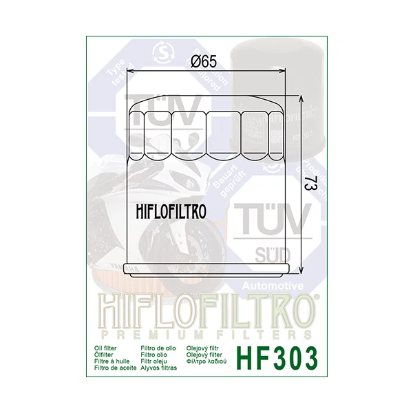 FILTRO DE ACEITE HIFLO PREMIUM KAWASAKI EX300 AFA, AFSA Ninja 300 SE 2014 2015 HIFLO  Foto 2 de 2