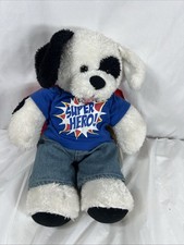 Vintage Biuld A Bear Workshop Cookie and Cream Plush Bear With Super Shirt
