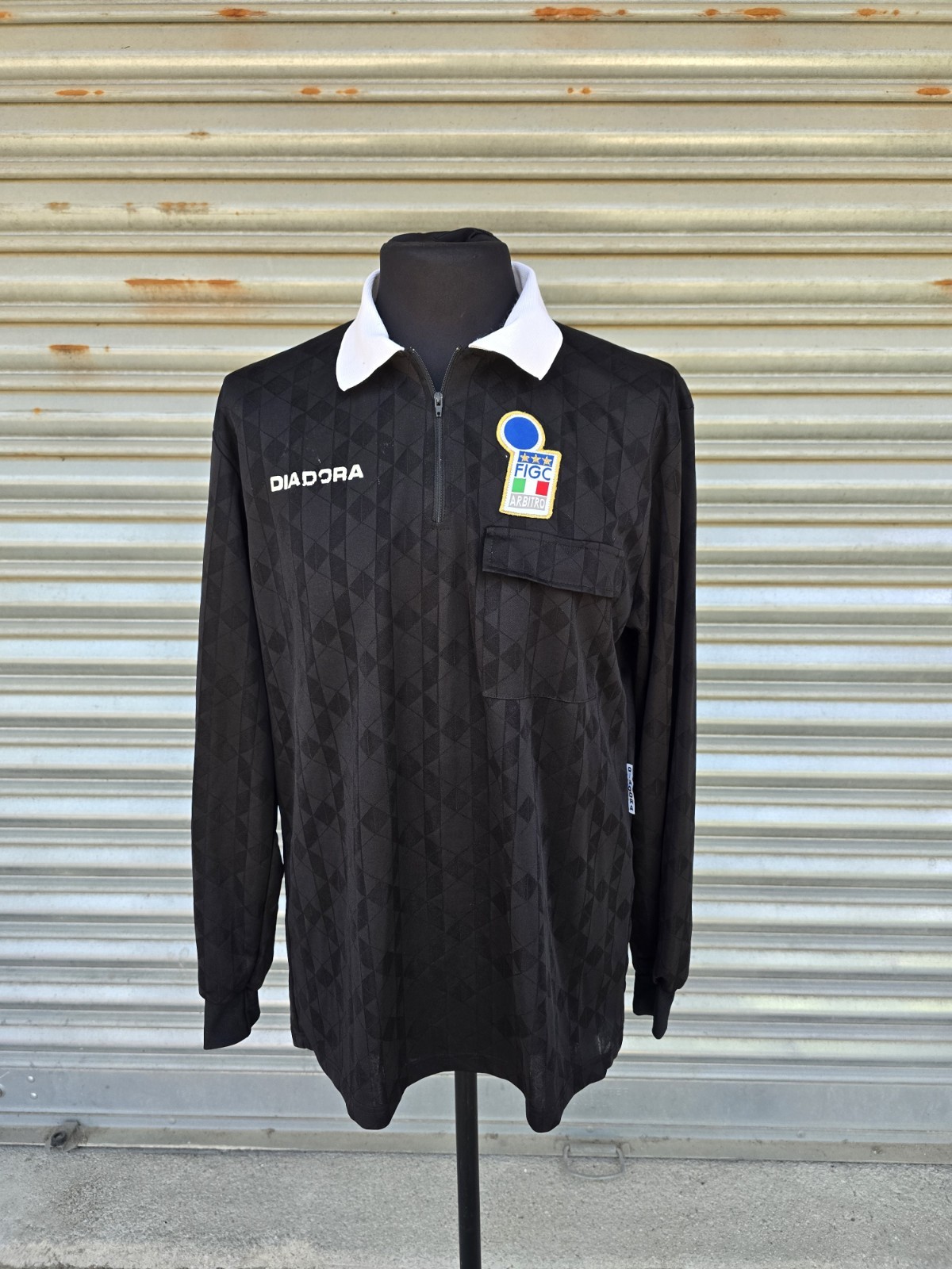 Maglia Arbitro FIGC TALY jersey collina serie a 90'S FOOTBALL SHIRT tg Xl