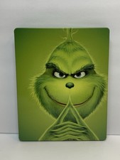 Illumination Dr. Seuss The Grinch 4K Steelbook Blu-Ray w/4k UHD ~ Complete, EUC