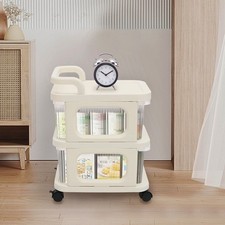 2-drawer Plastic Rolling Storage Cart, Rolling Storage Cart W/4 Universal Wheels