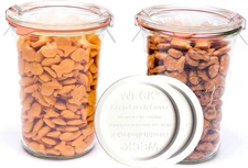 Canning Jars Set of 2 Mold Jars made Glass, Set includes 2 WECK Mold 743 Jars wi
