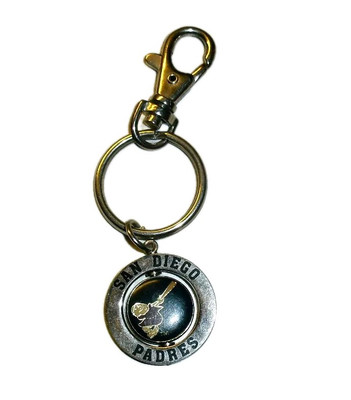 San Diego Padres Spinner Number One Fan Logo Metal Keychain New Mlb