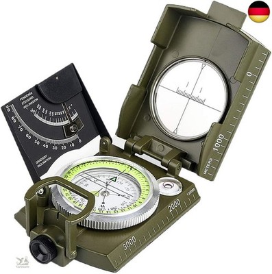 BIJIA Professioneller Multifunktionaler Kompass, aus Metall, wasserdicht, hohe