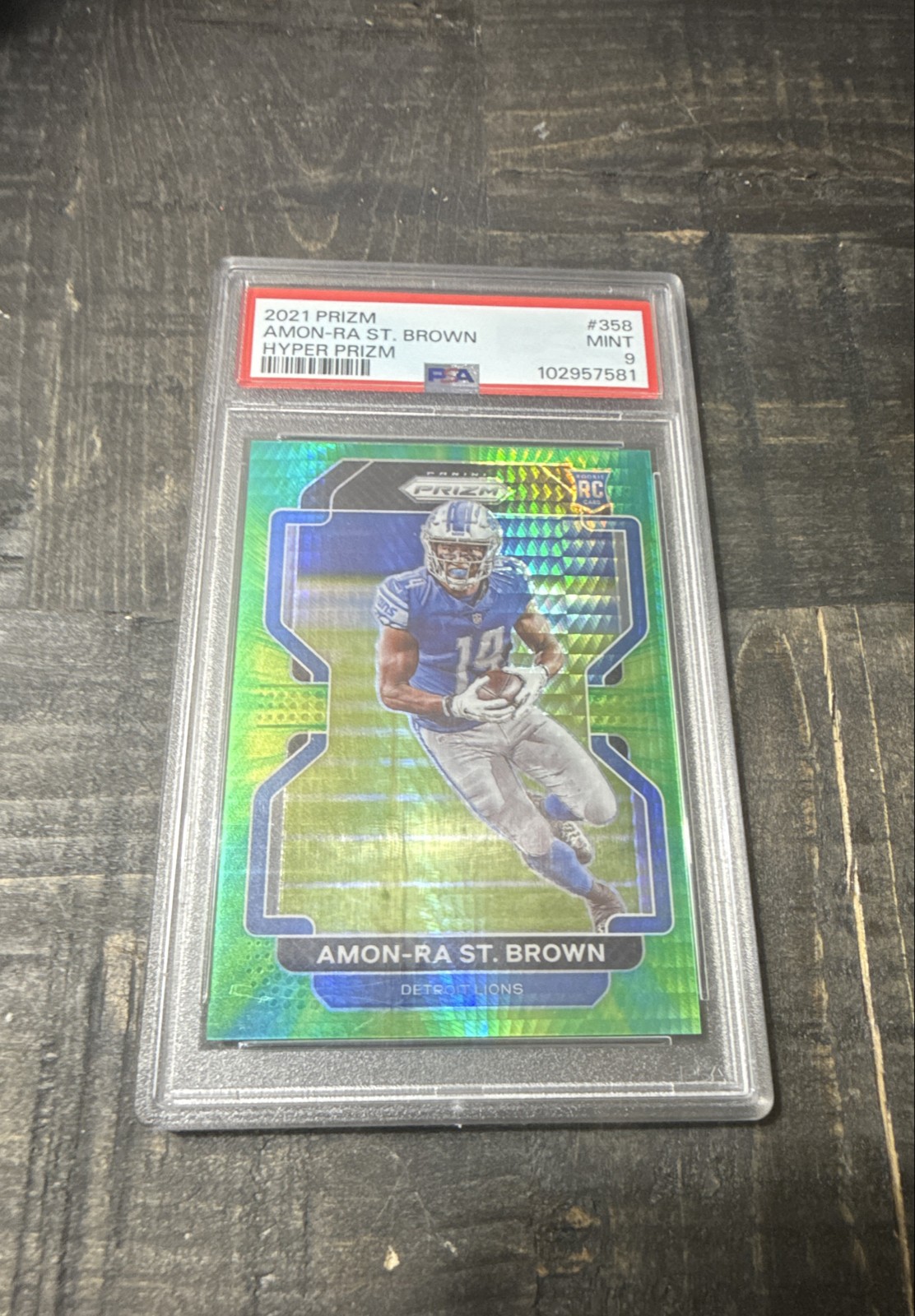 2021 Panini Prizm - Rookie Amon-Ra St. Brown #358 Hyper Prizm /175 (RC)