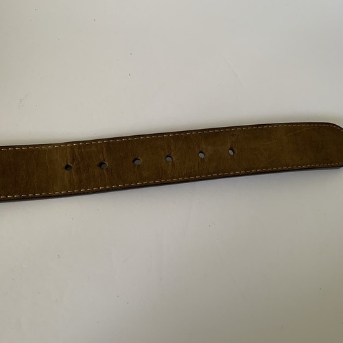 Zep-Pro Youth Auburn Tigers Logo Brown Leather Belt Silver Buckle Size XL - Picture 6 of 10