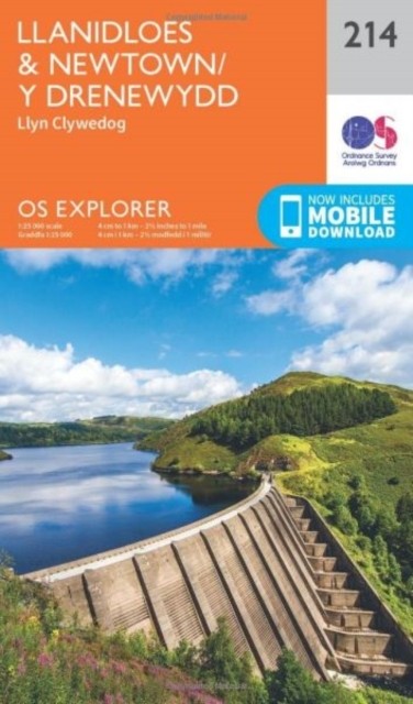 Llanidloes & Newtown/Y Drenewydd Map Llyn Clywedog Ordnance Survey OS Explore - Image 4