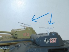 R134 SOLIDO, 2X Maschinengewehr MG "S" METALL ROH Panzer PANTHER G Militär