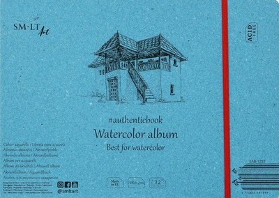 SMLT 5AB-12ST Authentic line 245x176 mm genähtes Aquarellblock authenticbook, 