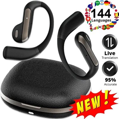 2026 Bluetooth AI Translator Earbuds 144+ Language Real Time Translate Earphones