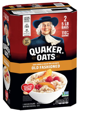 Quaker Old Fashioned Oats Oatmeal - Total 10 lbs - Non-GMO, Fresh. Free Shipping