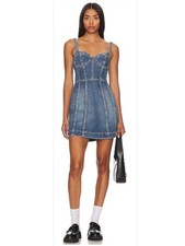 Alice + Olivia Raylene Denim Bustier Dress. NWT. Size 2. Retail- $350